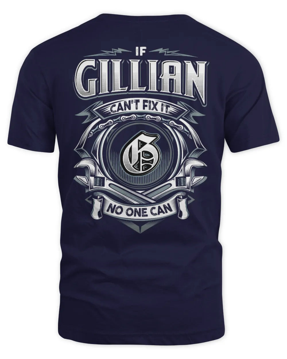 GILLIAN AP81-K4-626 - Personalized Ahmed Quote Apparel “If Ahmed Can't Fix It, No One Can” - Unisex Standard T-Shirt - Navy