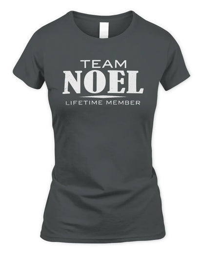 NOEL BL62-K4-128 - Personalized “Team NAME Lifetime Member” - Women's Standard T-Shirt - Charcoal