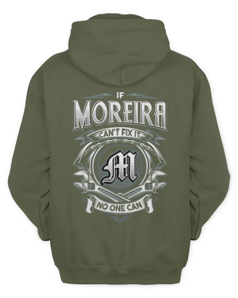 MOREIRA AP81-K4-626 - Personalized Ahmed Quote Apparel “If Ahmed Can't Fix It, No One Can” - Unisex Hoodie - Military Green