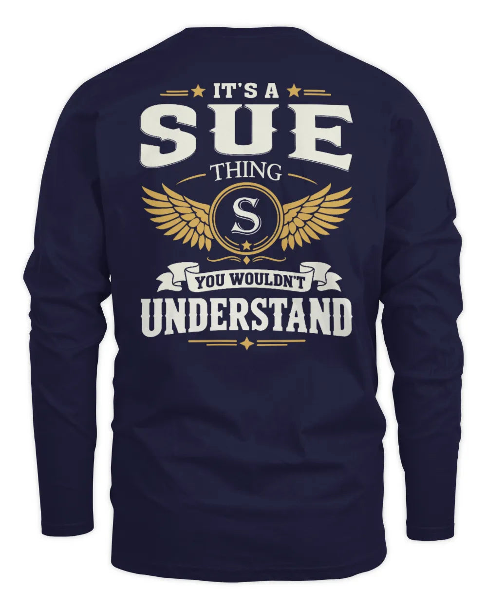 SUE KT06-M008 It’s a [NAME] Thing – You Wouldn’t Understand | Personalized Vintage T-Shirt - Men's Long Sleeved T-Shirt - Navy