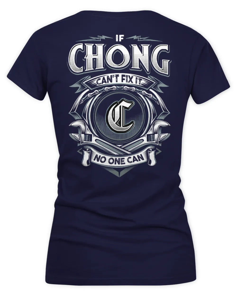 CHONG AP81-K4-626 - Personalized Ahmed Quote Apparel “If Ahmed Can't Fix It, No One Can” - Women's V-Neck T-Shirt - Navy