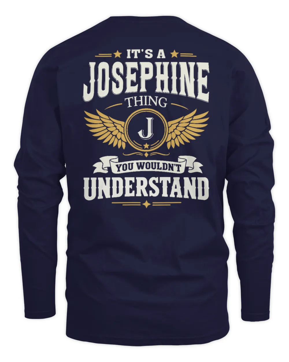 JOSEPHINE KT06-M008 It’s a [NAME] Thing – You Wouldn’t Understand | Personalized Vintage T-Shirt - Men's Long Sleeved T-Shirt - Navy