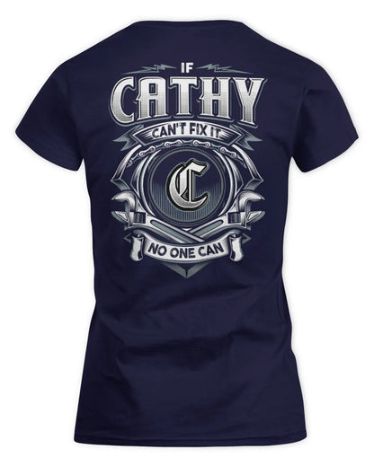 CATHY AP81-K4-626 - Personalized Ahmed Quote Apparel “If Ahmed Can't Fix It, No One Can” - Women's Standard T-Shirt - Navy