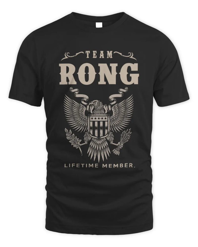 RONG TP06-K82 – Personalized Classic Style Apparel “Team NAME Lifetime Member” - Unisex Standard T-Shirt - Black