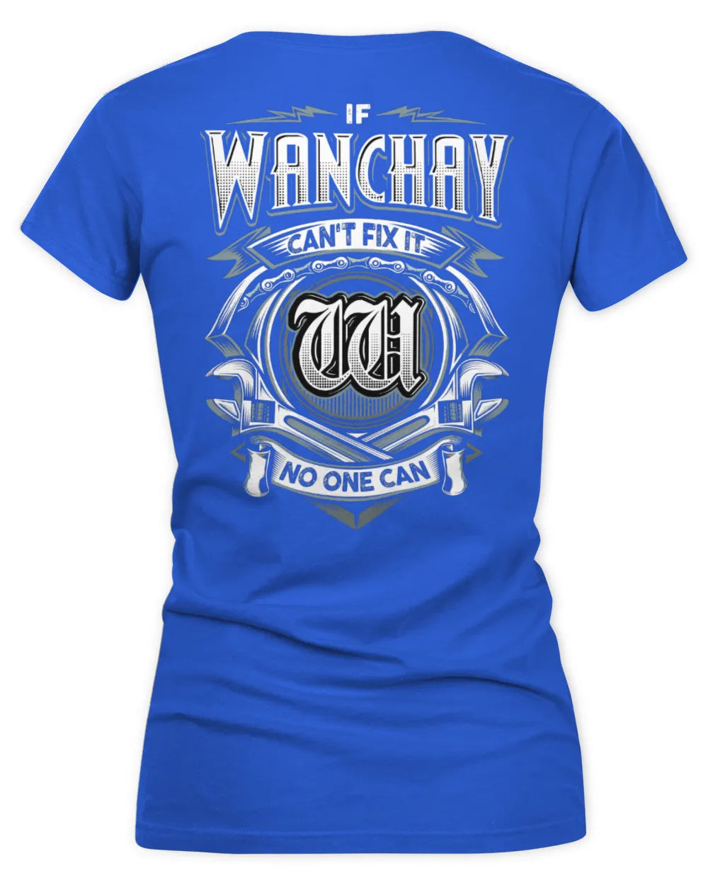 WANCHAY AP81-K4-626 - Personalized Ahmed Quote Apparel “If Ahmed Can't Fix It, No One Can” - Women's V-Neck T-Shirt - Royal