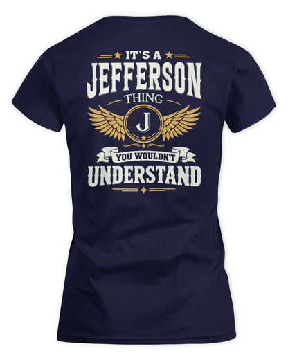 JEFFERSON KT06-M008 It’s a [NAME] Thing – You Wouldn’t Understand | Personalized Vintage T-Shirt - Women's Standard T-Shirt - Navy
