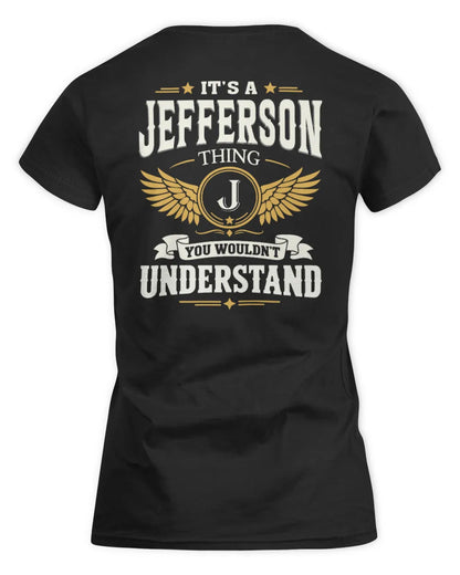 JEFFERSON KT06-M008 It’s a [NAME] Thing – You Wouldn’t Understand | Personalized Vintage T-Shirt - Women's Standard T-Shirt - Black