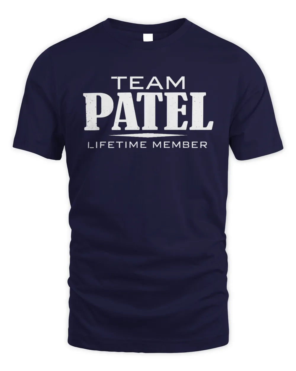 PATEL BL62-K4-128 - Personalized “Team NAME Lifetime Member” - Unisex Standard T-Shirt - Navy