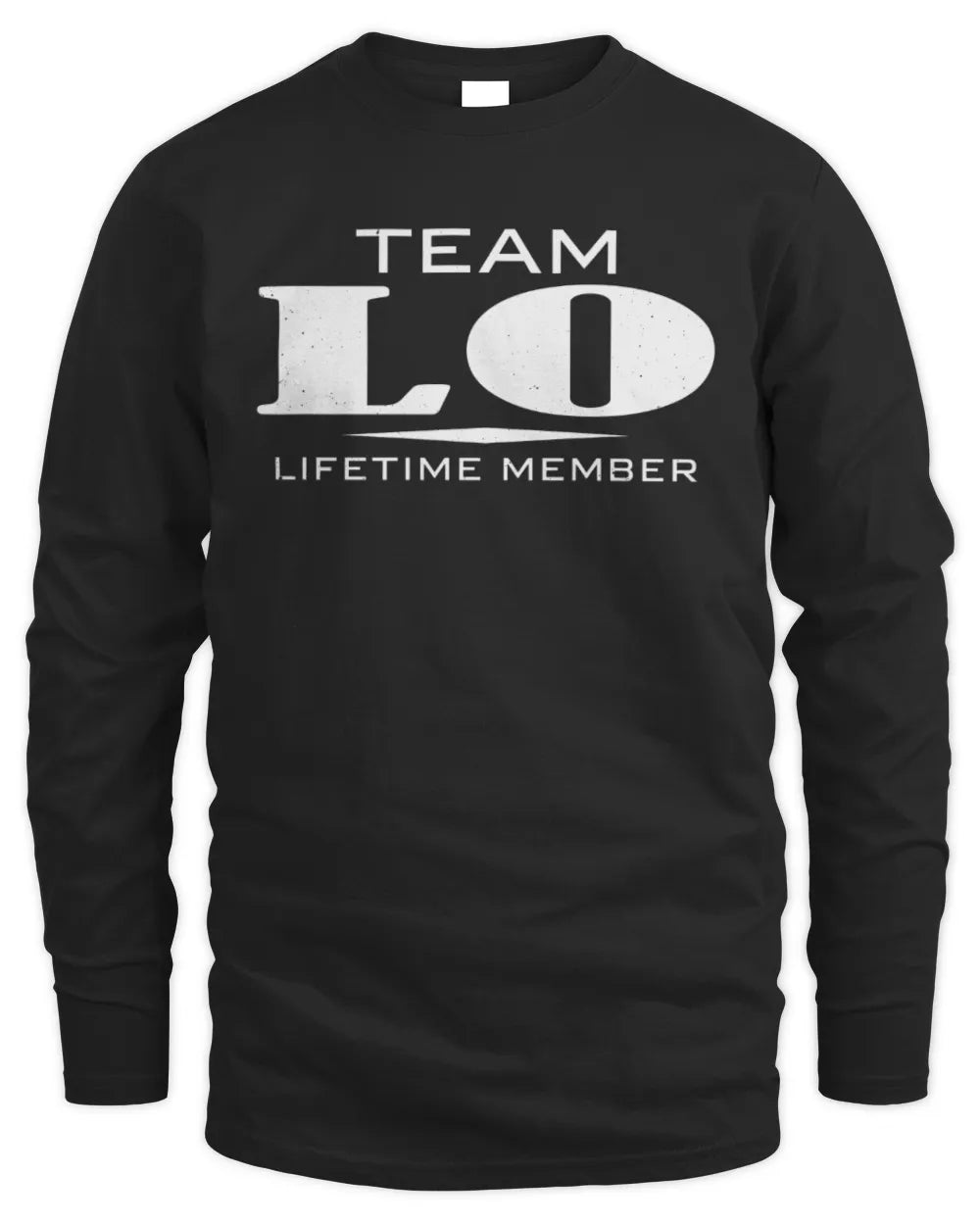 LO BL62-K4-128 - Personalized “Team NAME Lifetime Member” - Men's Long Sleeved T-Shirt - Black