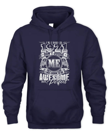 1971 HH89-K2 – Awesome Birth Year Quote T-Shirt - Unisex Hoodie - Navy