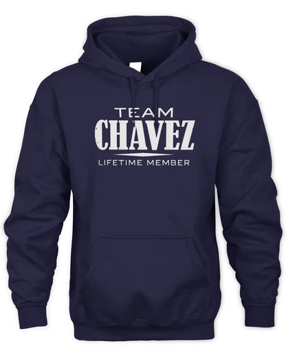 CHAVEZ BL62-K4-128 - Personalized “Team NAME Lifetime Member” - Unisex Hoodie - Navy