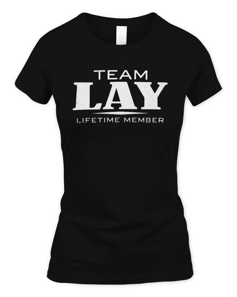 LAY BL62-K4-128 - Personalized “Team NAME Lifetime Member” - Women's Standard T-Shirt - Black