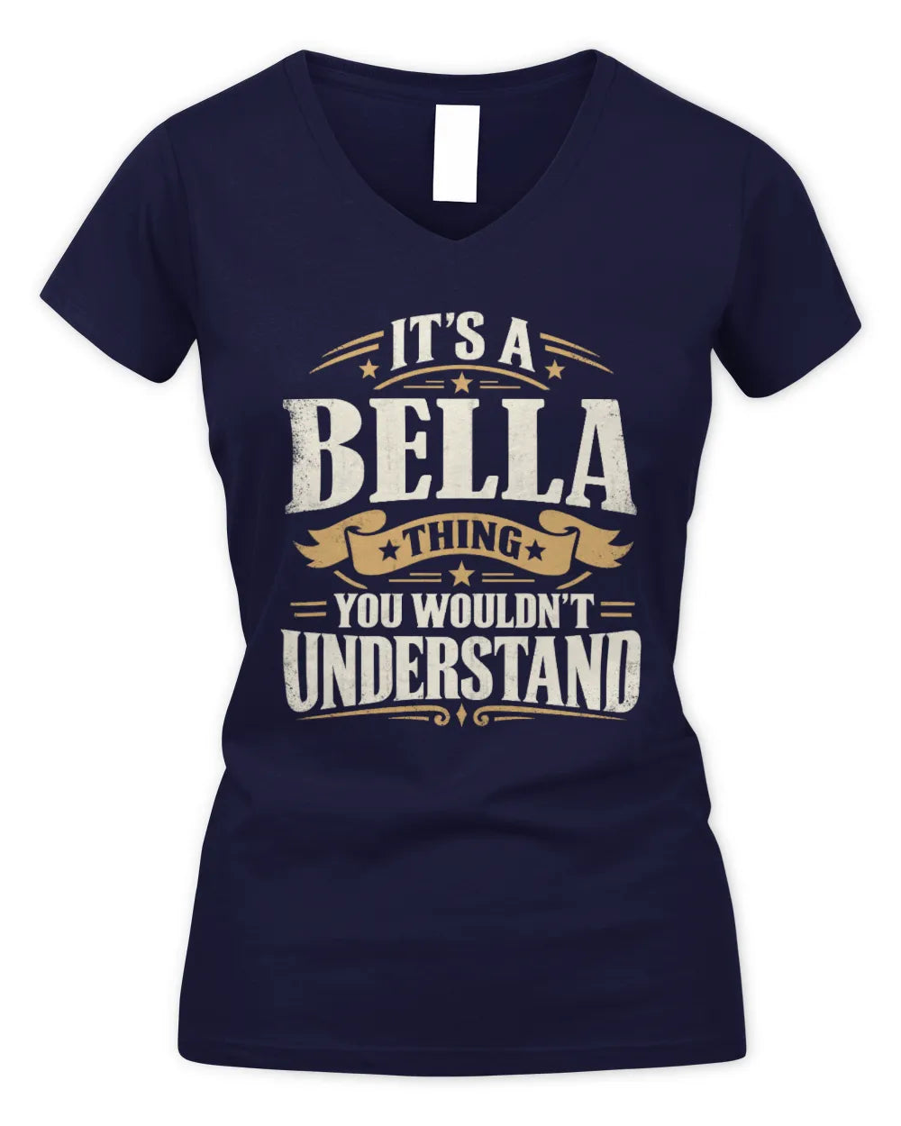BELLA P08 TH51 - Personalized “It’s a/an [NAME] Thing – You Wouldn’t Understand” Shirt - Women's V-Neck T-Shirt - Navy
