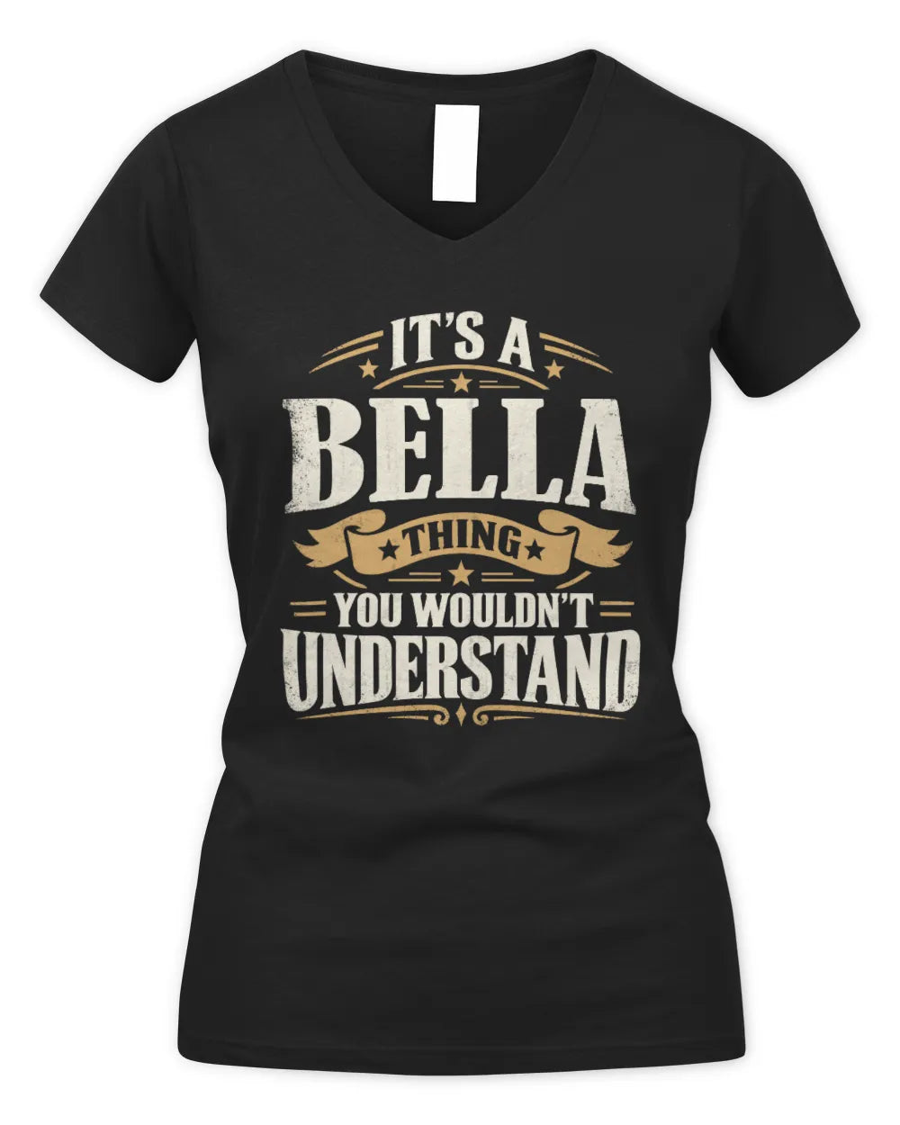 BELLA P08 TH51 - Personalized “It’s a/an [NAME] Thing – You Wouldn’t Understand” Shirt - Women's V-Neck T-Shirt - Black