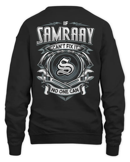 SAMRAAY AP81-K4-626 - Personalized Ahmed Quote Apparel “If Ahmed Can't Fix It, No One Can” - Unisex Sweatshirt - Black