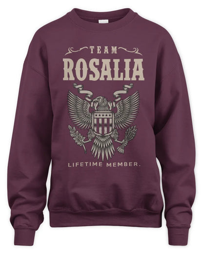 ROSALIA TP06-K82 – Personalized Classic Style Apparel “Team NAME Lifetime Member” - Unisex Sweatshirt - Maroon