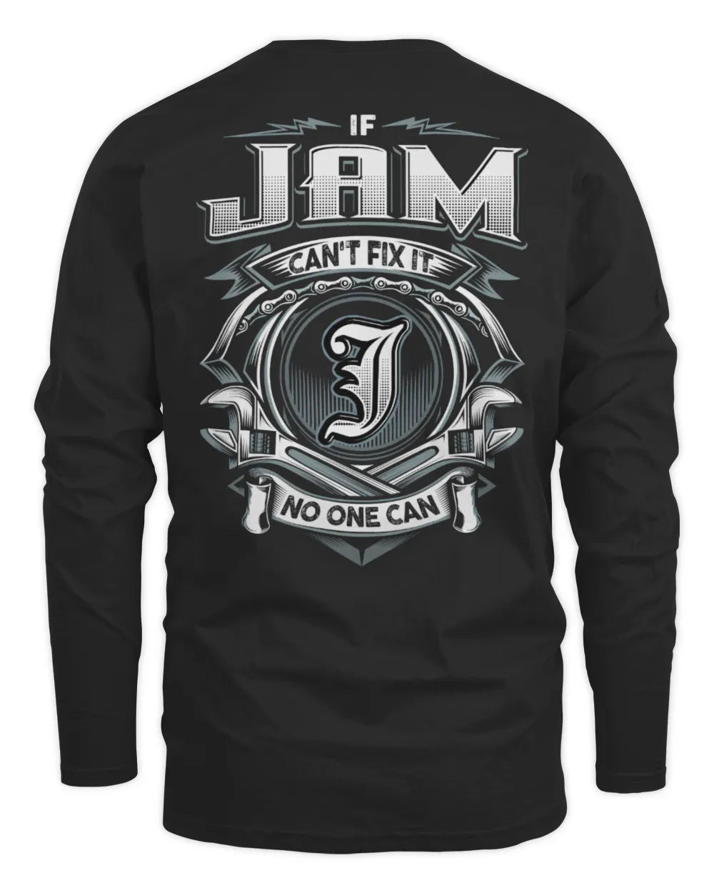 JAM AP81-K4-626 - Personalized Ahmed Quote Apparel “If Ahmed Can't Fix It, No One Can” - Men's Long Sleeved T-Shirt - Black