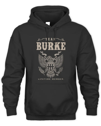 BURKE TP06-K82 – Personalized Classic Style Apparel “Team NAME Lifetime Member” - Unisex Hoodie - Black