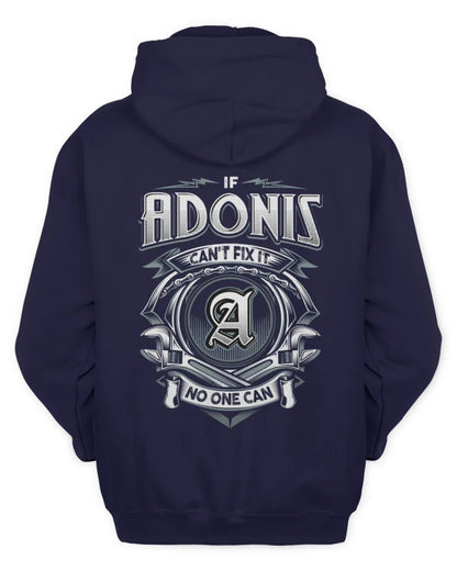 ADONIS AP81-K4-626 - Personalized Ahmed Quote Apparel “If Ahmed Can't Fix It, No One Can” - Unisex Hoodie - Navy