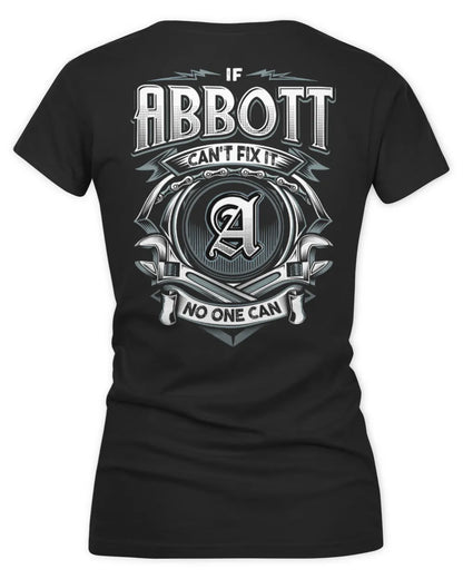 ABBOTT AP81-K4-626 - Personalized Ahmed Quote Apparel “If Ahmed Can't Fix It, No One Can” - Women's V-Neck T-Shirt - Black