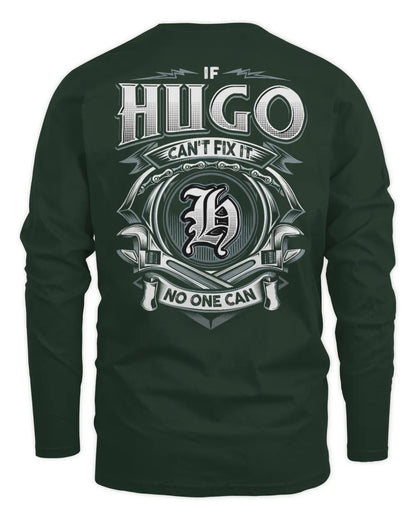 HUGO AP81-K4-626 - Personalized Ahmed Quote Apparel “If Ahmed Can't Fix It, No One Can” - Men's Long Sleeved T-Shirt - Forest Green