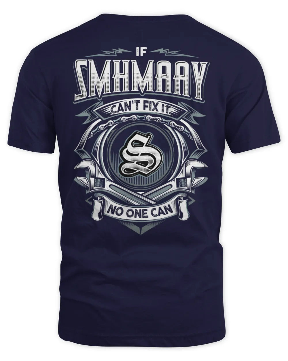 SMHMAAY AP81-K4-626 - Personalized Ahmed Quote Apparel “If Ahmed Can't Fix It, No One Can” - Unisex Standard T-Shirt - Navy