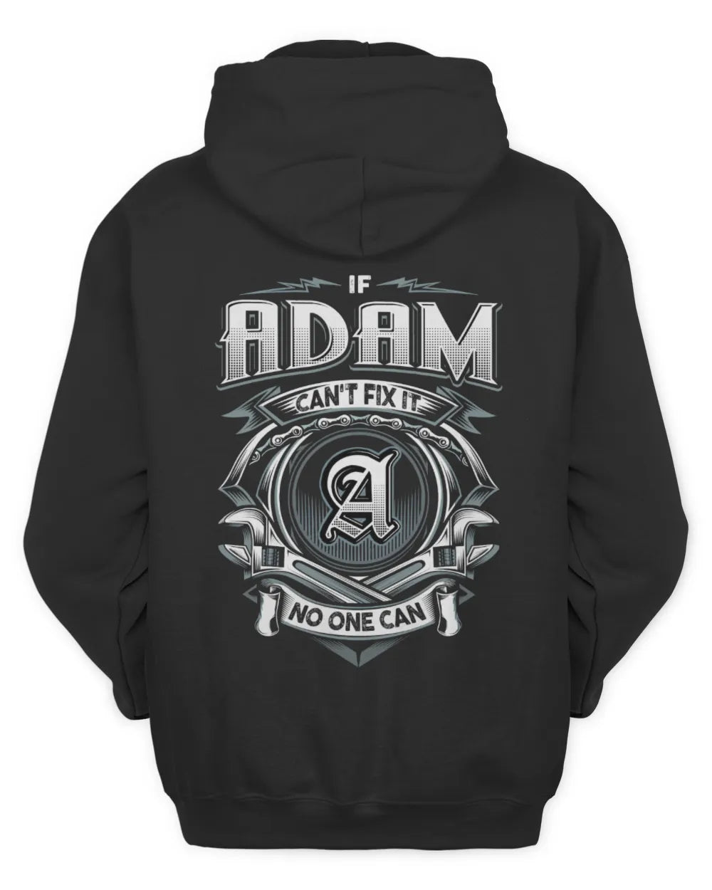 ADAM AP81-K4-626 - Personalized Ahmed Quote Apparel “If Ahmed Can't Fix It, No One Can” - Unisex Hoodie - Black