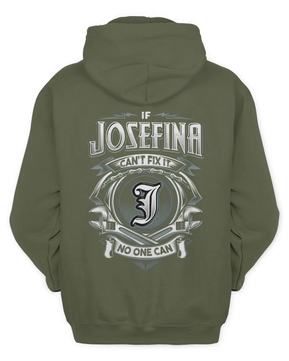 JOSEFINA AP81-K4-626 - Personalized Ahmed Quote Apparel “If Ahmed Can't Fix It, No One Can” - Unisex Hoodie - Military Green