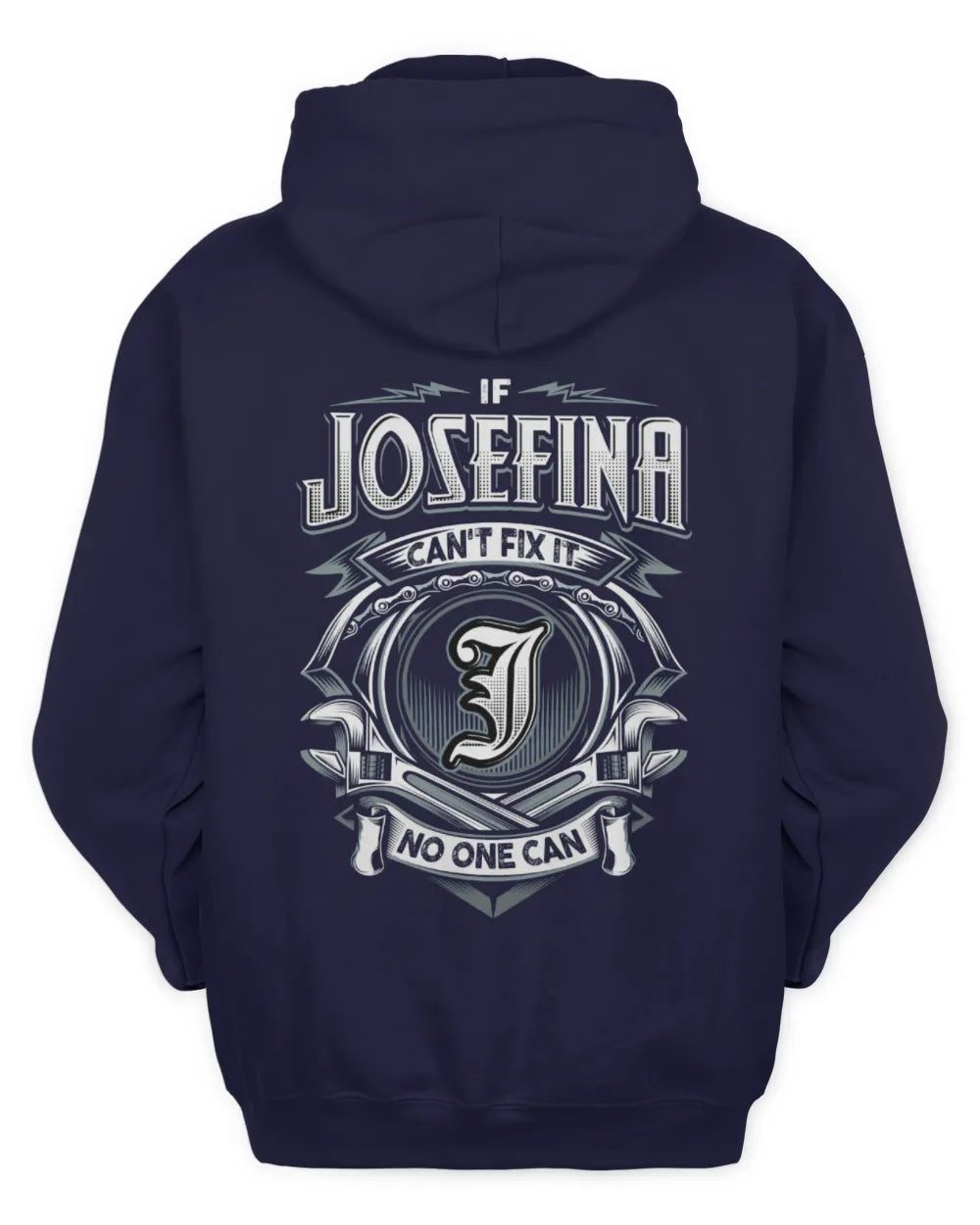 JOSEFINA AP81-K4-626 - Personalized Ahmed Quote Apparel “If Ahmed Can't Fix It, No One Can” - Unisex Hoodie - Navy