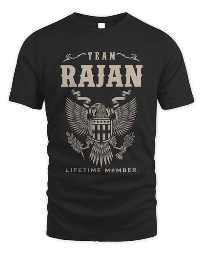 RAJAN TP06-K82 – Personalized Classic Style Apparel “Team NAME Lifetime Member” - Unisex Standard T-Shirt - Black
