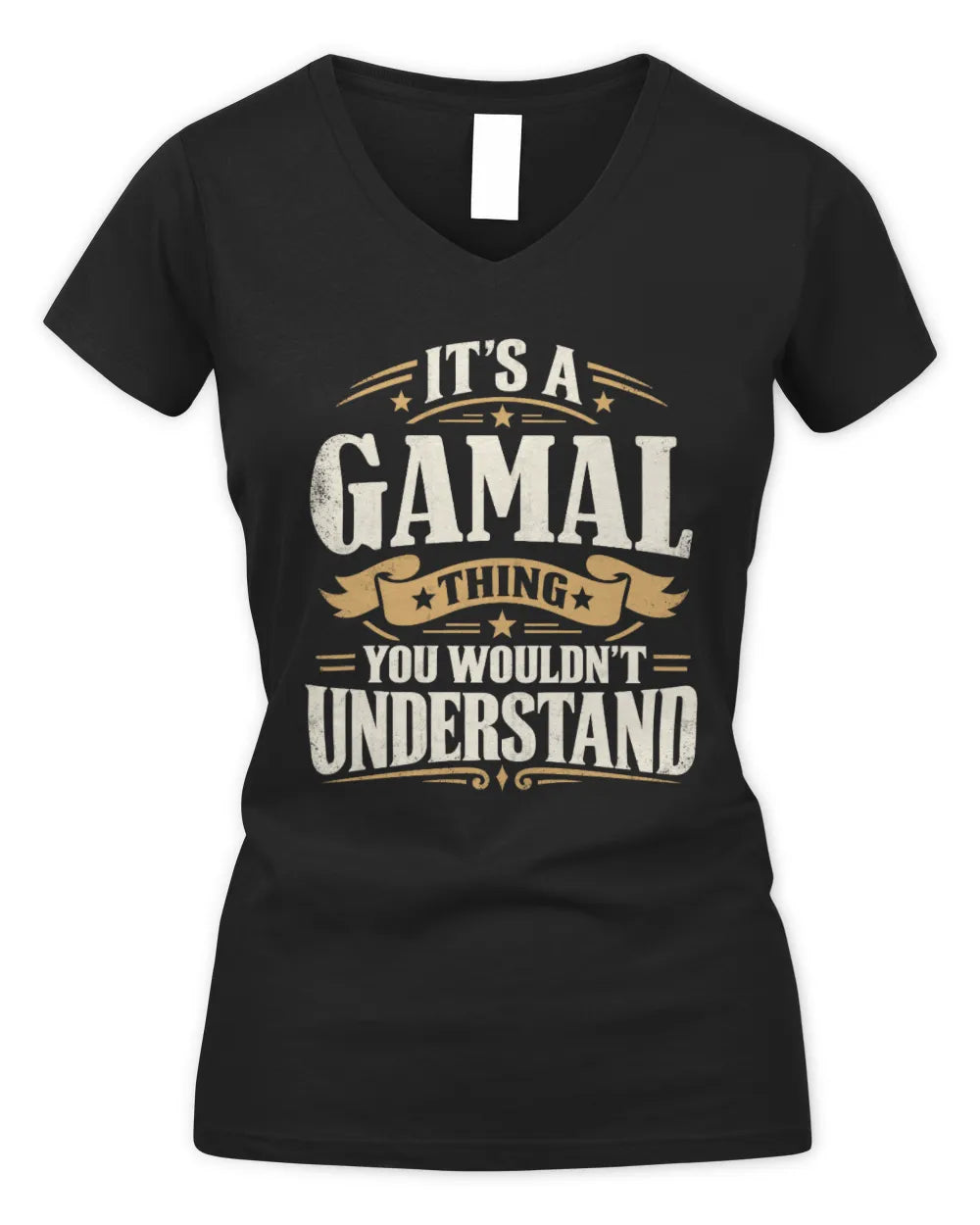 GAMAL P08 TH51 - Personalized “It’s a/an [NAME] Thing – You Wouldn’t Understand” Shirt - Women's V-Neck T-Shirt - Black