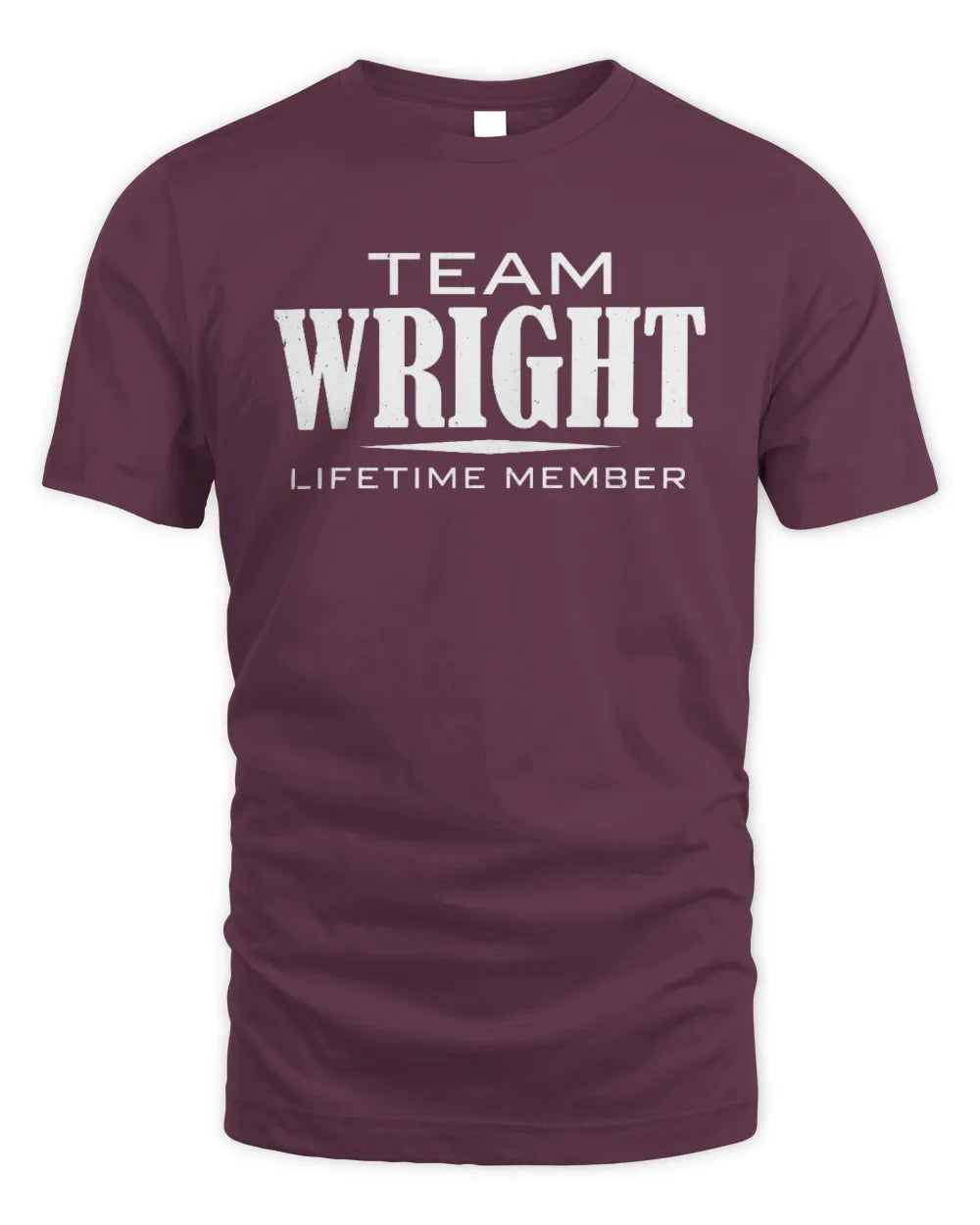 WRIGHT BL62-K4-128 - Personalized “Team AARON Lifetime Member” - Unisex Standard T-Shirt - Maroon