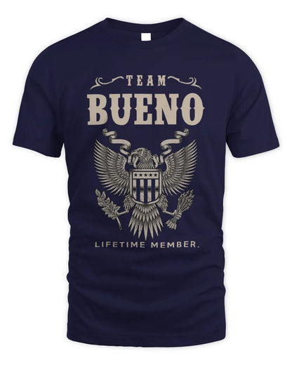 BUENO TP06-K82 – Personalized Classic Style Apparel “Team NAME Lifetime Member” - Unisex Standard T-Shirt - Navy