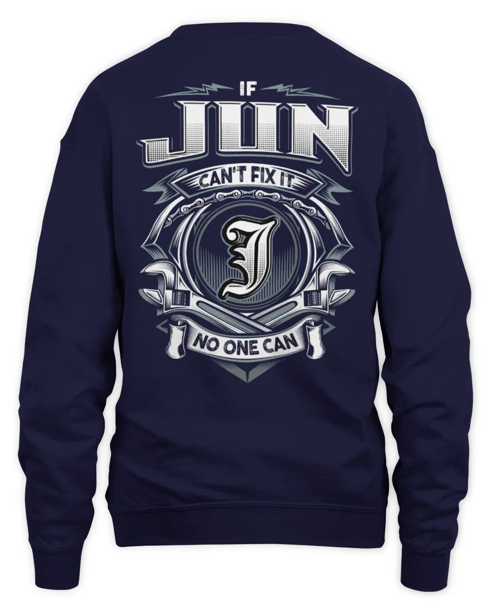 JUN AP81-K4-626 - Personalized Ahmed Quote Apparel “If Ahmed Can't Fix It, No One Can” - Unisex Sweatshirt - Navy