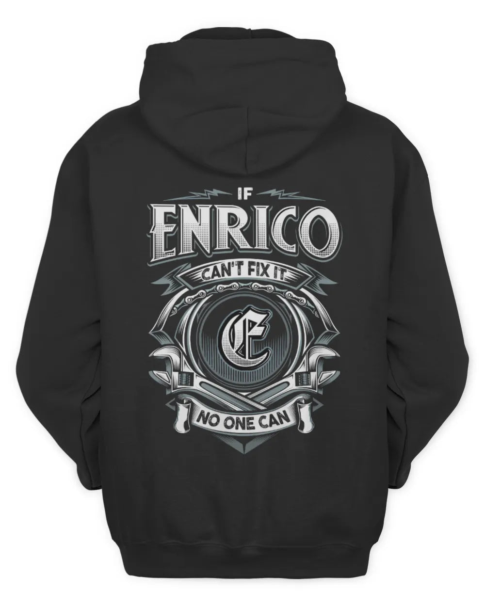 ENRICO AP81-K4-626 - Personalized Ahmed Quote Apparel “If Ahmed Can't Fix It, No One Can” - Unisex Hoodie - Black