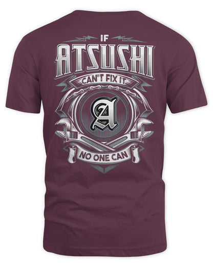 ATSUSHI AP81-K4-626 - Personalized Ahmed Quote Apparel “If Ahmed Can't Fix It, No One Can” - Unisex Standard T-Shirt - Maroon