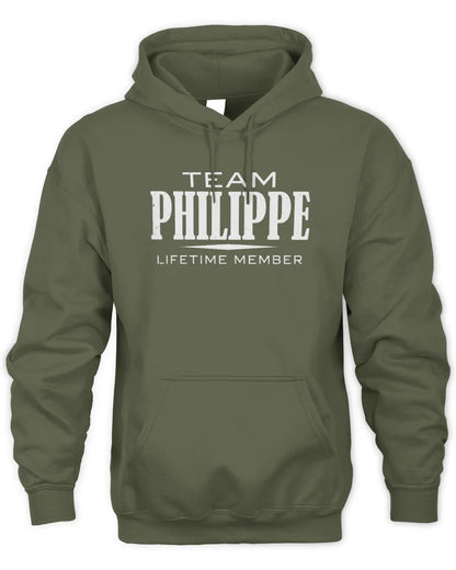 PHILIPPE BL62-K4-128 - Personalized “Team NAME Lifetime Member” - Unisex Hoodie - Military Green