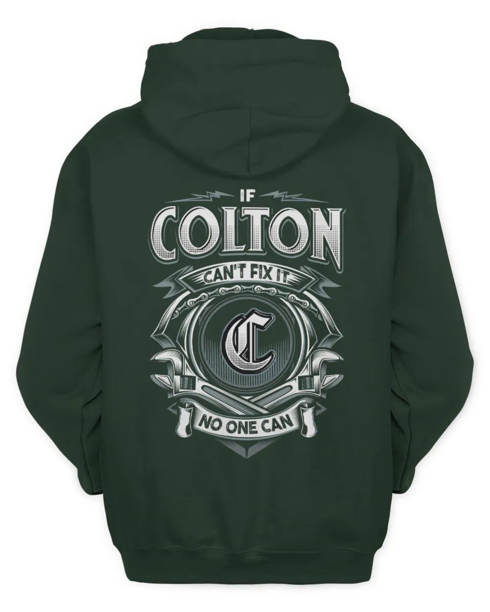 COLTON AP81-K4-626 - Personalized Ahmed Quote Apparel “If Ahmed Can't Fix It, No One Can” - Unisex Hoodie - Forest Green