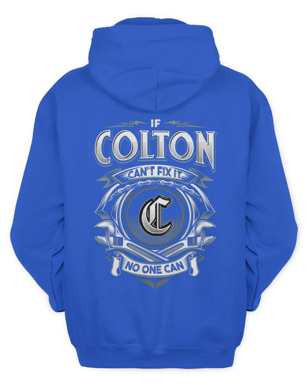 COLTON AP81-K4-626 - Personalized Ahmed Quote Apparel “If Ahmed Can't Fix It, No One Can” - Unisex Hoodie - Royal