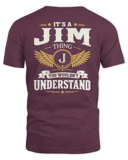 JIM KT06-M008 It’s a [NAME] Thing – You Wouldn’t Understand | Personalized Vintage T-Shirt - Unisex Standard T-Shirt - Maroon