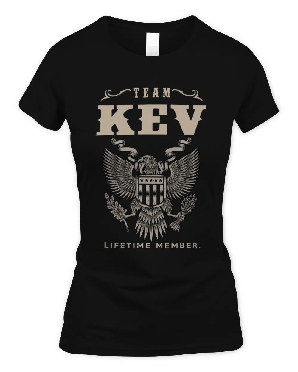 KEV TP06-K82 – Personalized Classic Style Apparel “Team NAME Lifetime Member” - Women's Standard T-Shirt - Black