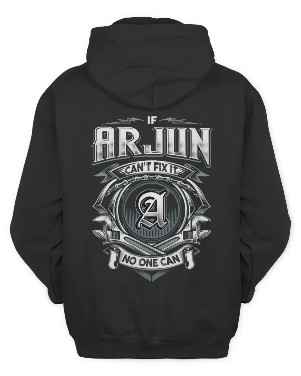 ARJUN AP81-K4-626 - Personalized Ahmed Quote Apparel “If Ahmed Can't Fix It, No One Can” - Unisex Hoodie - Black