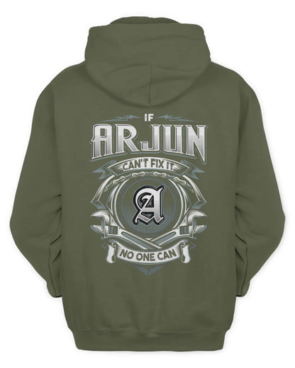 ARJUN AP81-K4-626 - Personalized Ahmed Quote Apparel “If Ahmed Can't Fix It, No One Can” - Unisex Hoodie - Military Green