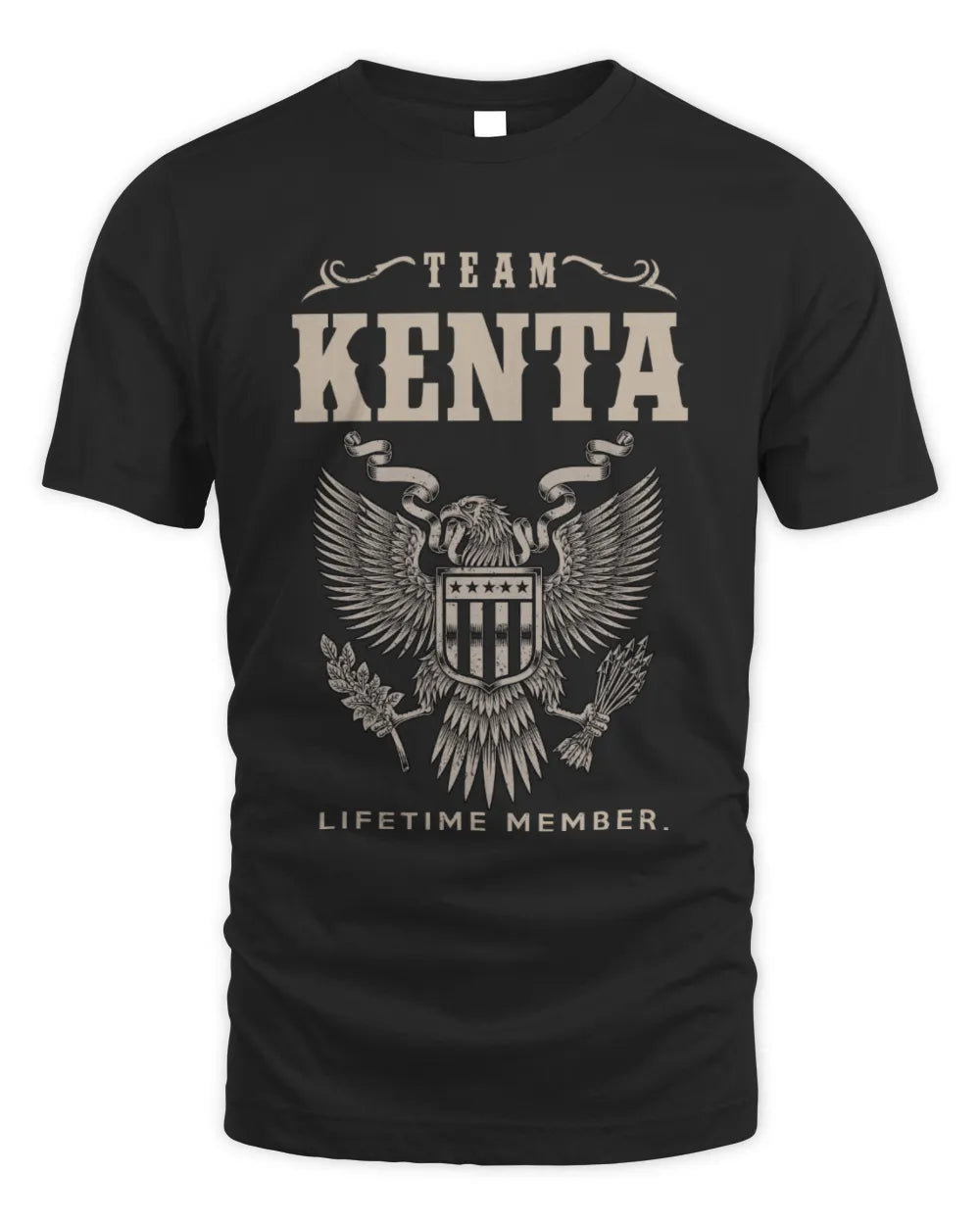 KENTA TP06-K82 – Personalized Classic Style Apparel “Team NAME Lifetime Member” - Unisex Standard T-Shirt - Black