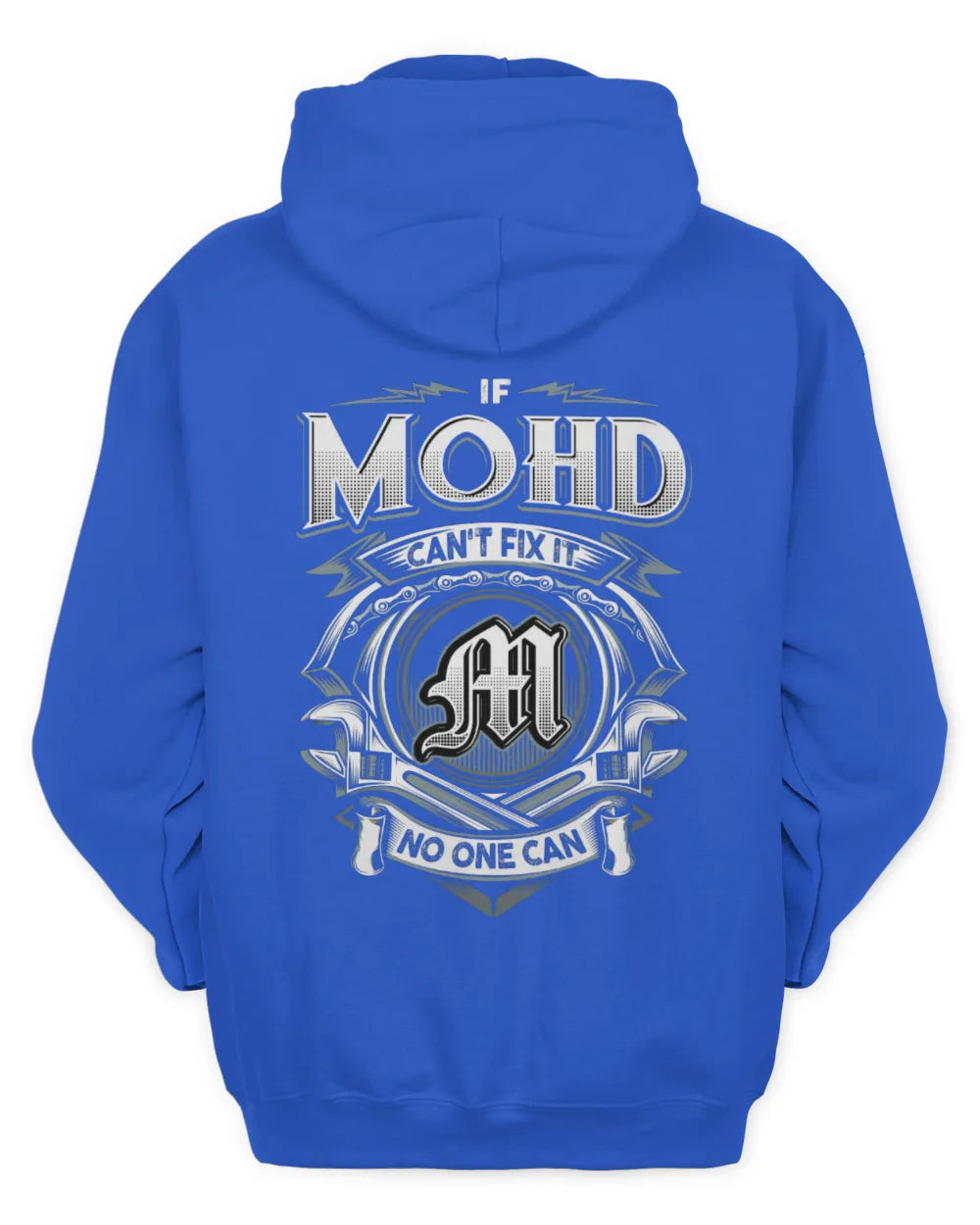 MOHD AP81-K4-626 - Personalized Ahmed Quote Apparel “If Ahmed Can't Fix It, No One Can” - Unisex Hoodie - Royal