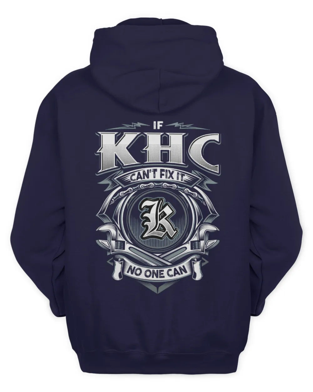 KHC AP81-K4-626 - Personalized Ahmed Quote Apparel “If Ahmed Can't Fix It, No One Can” - Unisex Hoodie - Navy