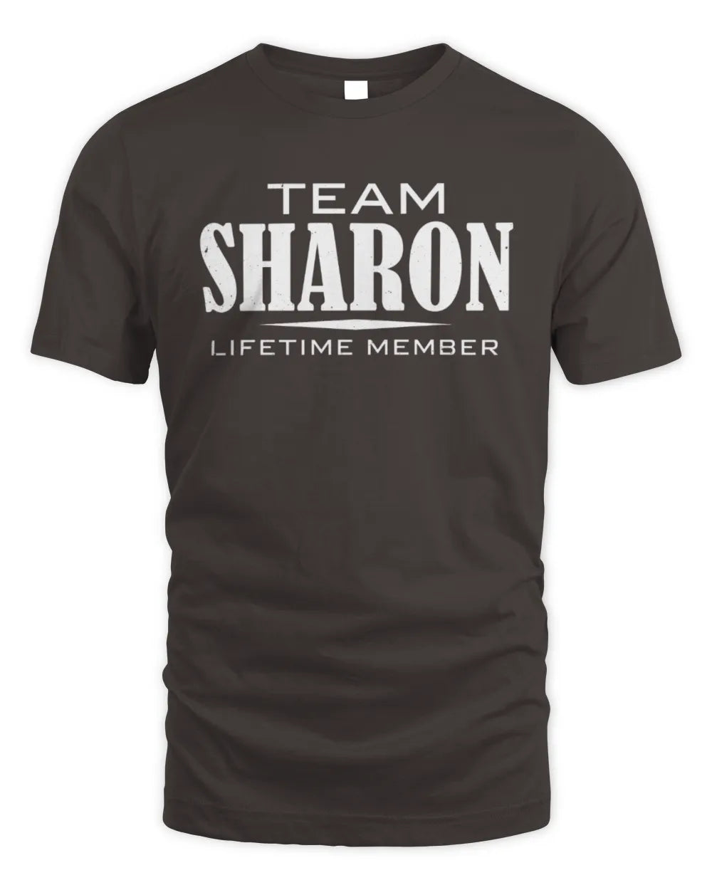 SHARON BL62-K4-128 - Personalized “Team NAME Lifetime Member” - Unisex Standard T-Shirt - Dark Chocolate