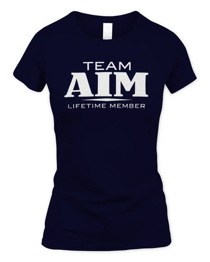 AIM BL62-K4-128 - Personalized “Team NAME Lifetime Member” - Women's Standard T-Shirt - Navy
