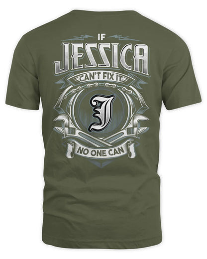 JESSICA AP81-K4-626 - Personalized Ahmed Quote Apparel “If Ahmed Can't Fix It, No One Can” - Unisex Standard T-Shirt - Military Green