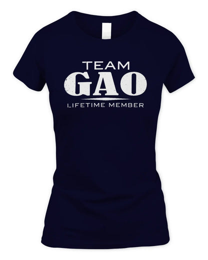 GAO BL62-K4-128 - Personalized “Team NAME Lifetime Member” - Women's Standard T-Shirt - Navy